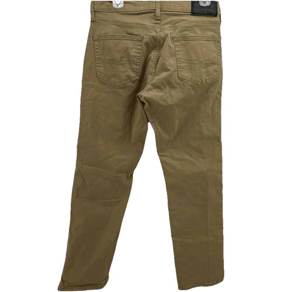 Levi's‎ Signature Athletic Jeans Men's 30x32 Khaki Zip Pocket Straight Leg Jeans